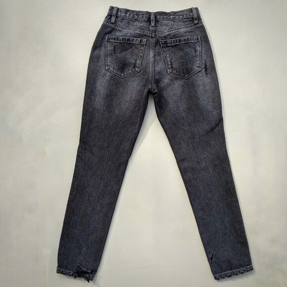 BlankNYC The Rivington Hi Rise Tapered Distressed Jeans Black "Before&After", 25 - Picture 10 of 13